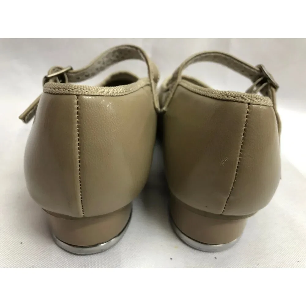 Pre-Owned Dance Tap Shoes Revolution 823 Child 2M Mary Jane Leather Buckle Stud